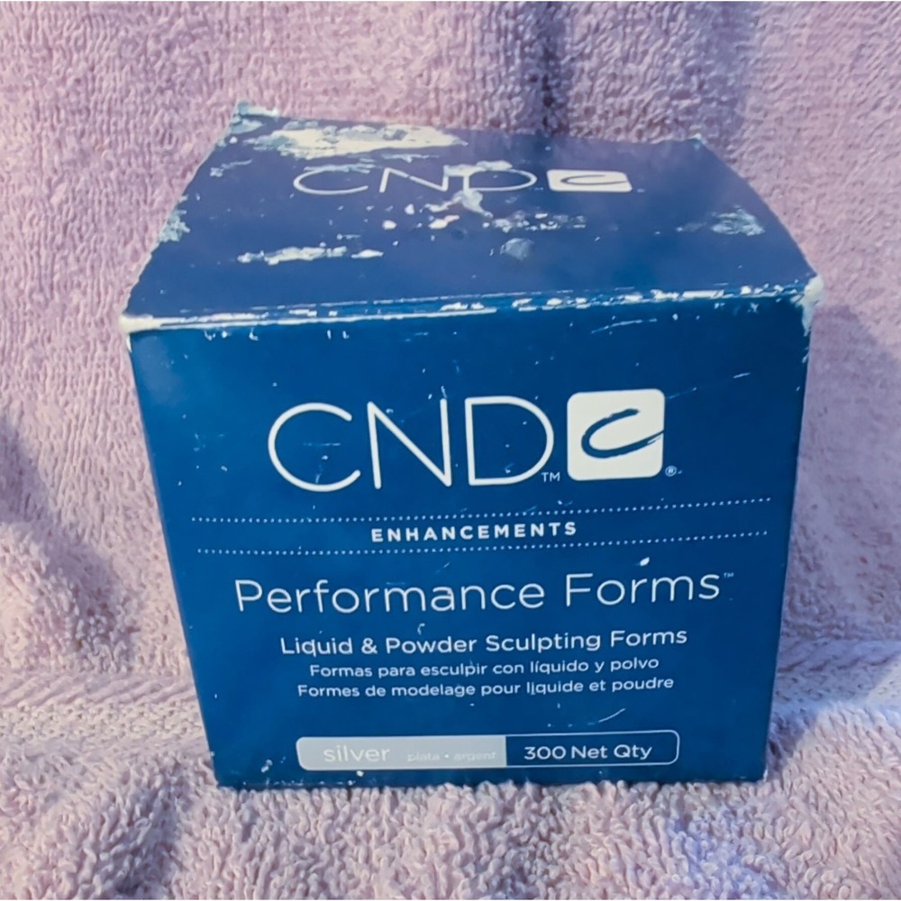 CND Nail Enhancements Performance Forms Liquid Powder Sculpting Silver 300 count